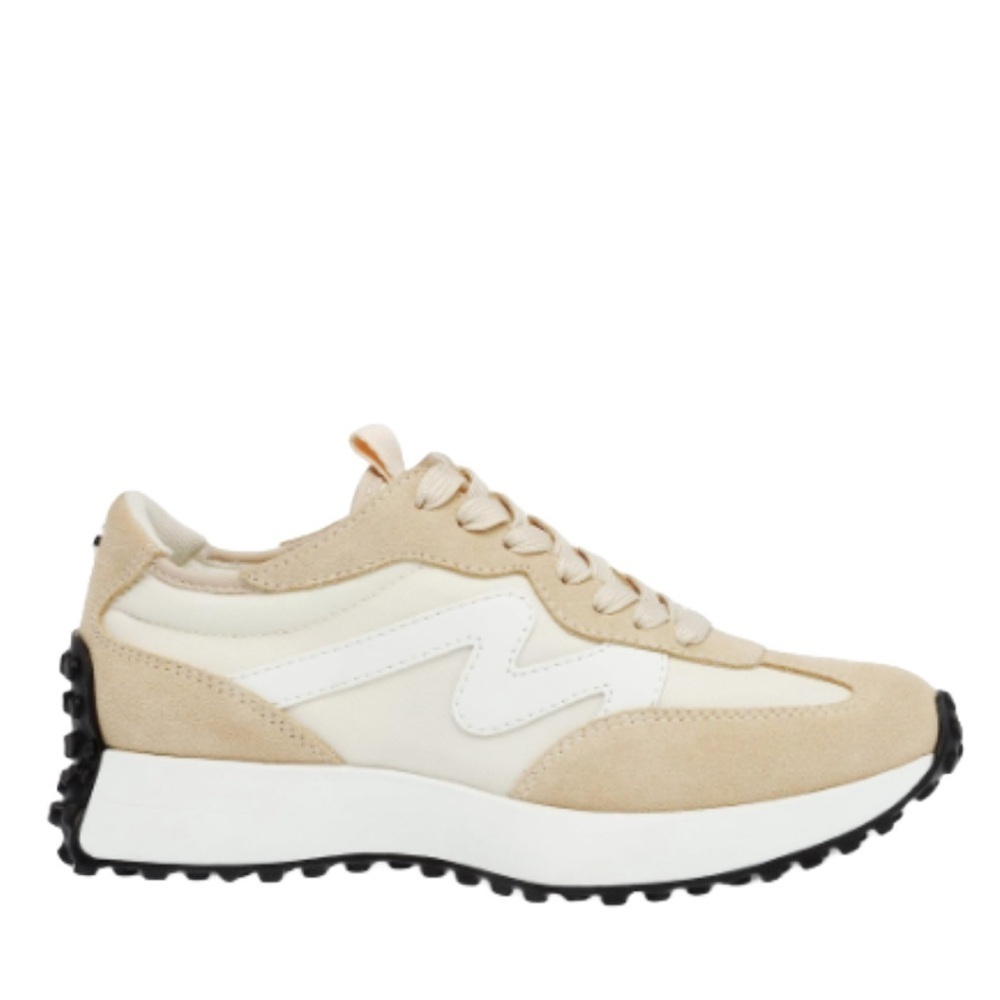 Steve Madden Cream and Tan Sneakers with Minimalist Design